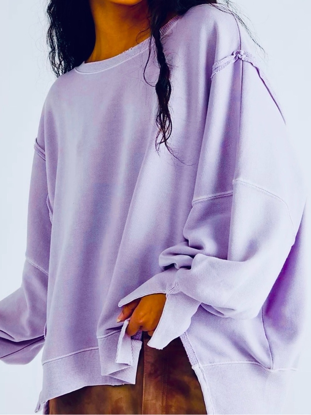 Women’s Oversized Split Hem Sweatshirt